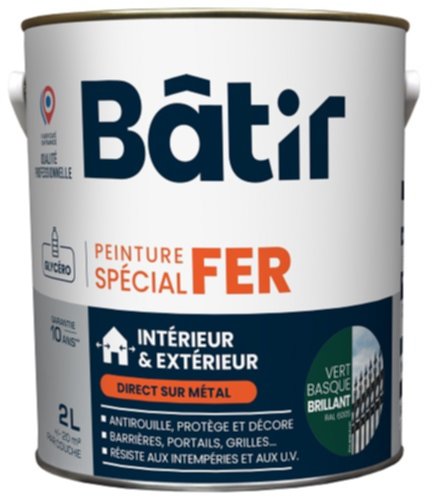 Peinture spéciale fer 2 l vert basque brillant