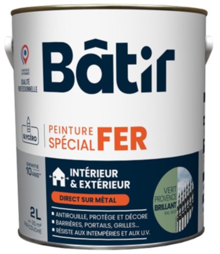 Peinture spéciale fer 2 l vert provence brillant