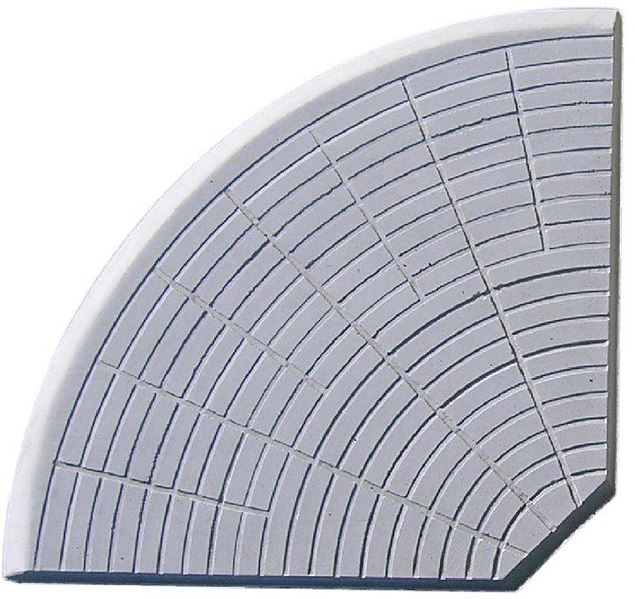 Pied de parasol aspect grille fonte gris