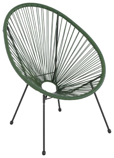 Chaise Copacabana acier/fil vert cactus - CIDDECO