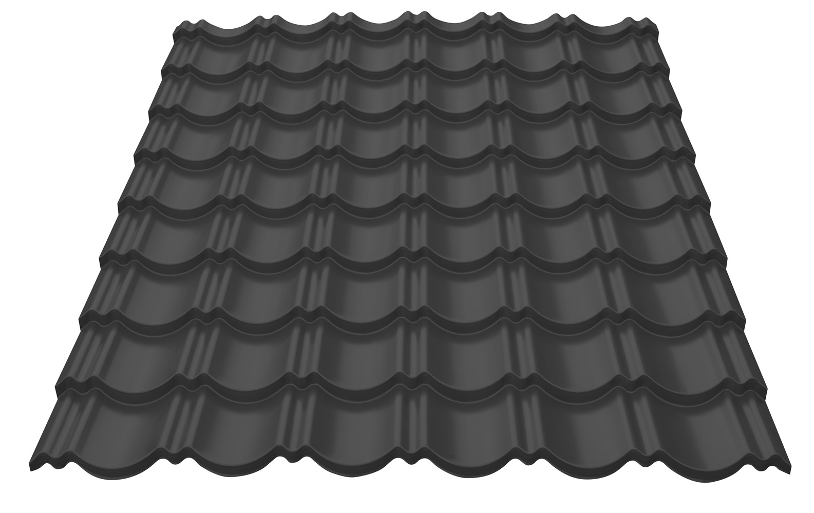 Toiture Acier aspect Tuiles Deep 1m² Anthracite