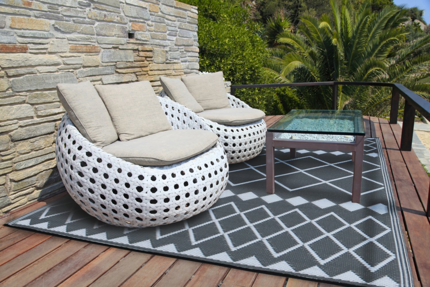 Tapis d'extérieur tressé Outdoor Cadix L 120x180cm 