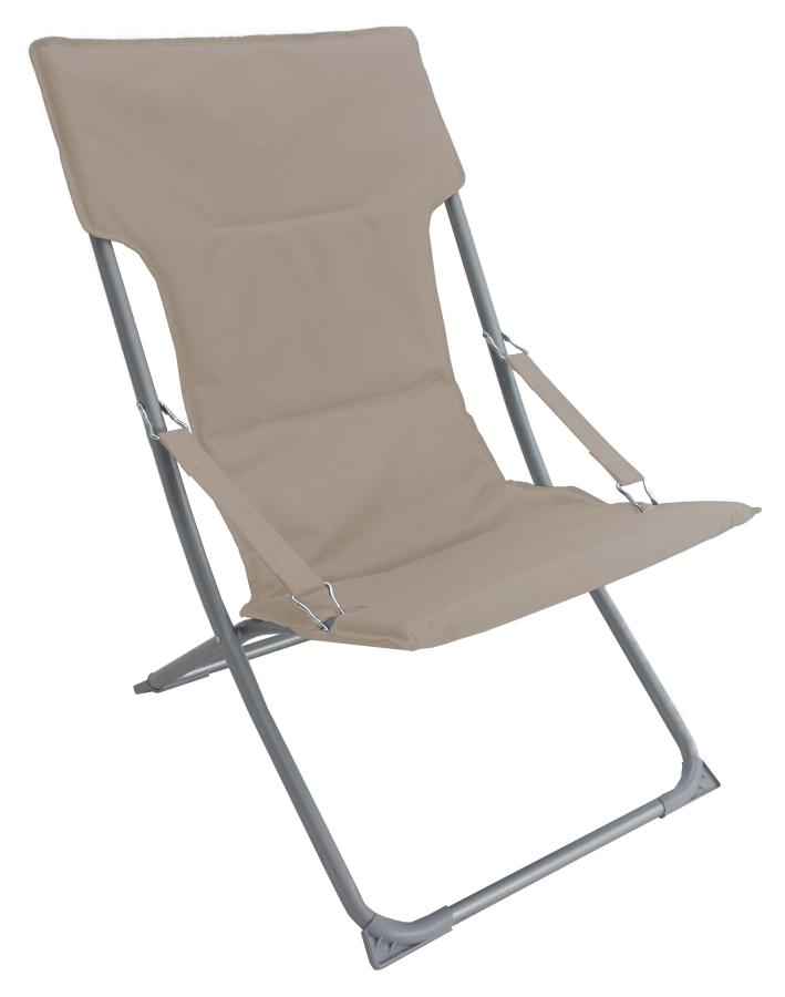 Fauteuil de jardin métal pliant Smoothie toile coton Dune