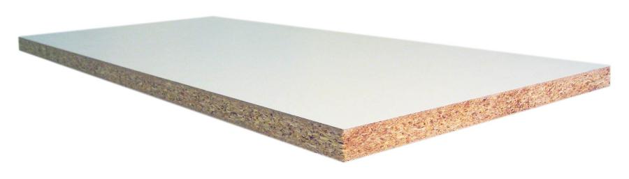 Panneau de bois mélaminé 250x60x0,8cm blanc