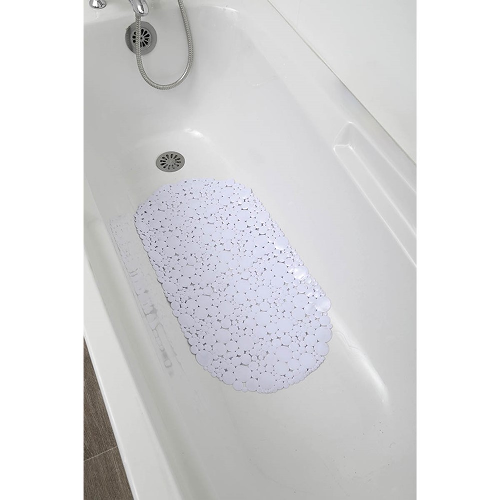 Fond de baignoire PVC 69 x 36 cm bulles blanc