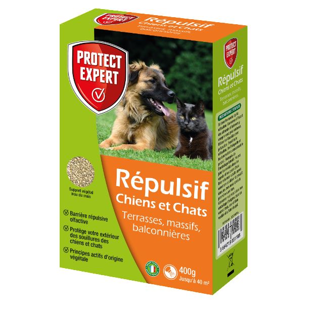 Répulsif Chiens/Chats granulés 400gr - PROTECT EXPERT 