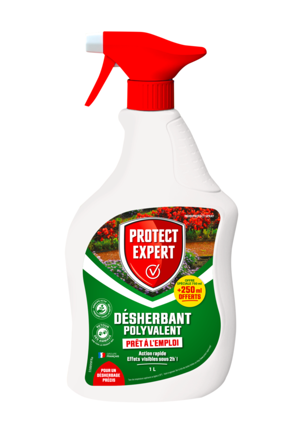 Désherbant polyvalent prêt-a-l'emploi 750+250ml - PROTECT EXPERT