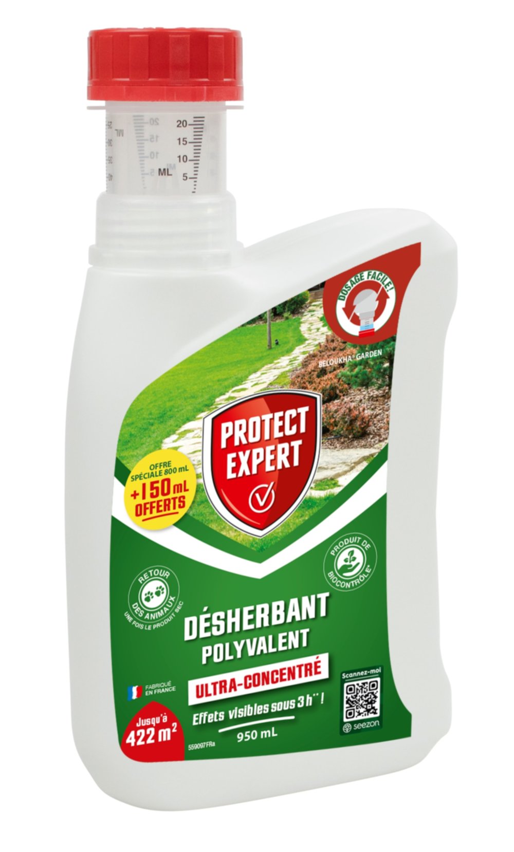 Désherbant Polyvalent ultra concentré 950ml - PROTECT EXPERT