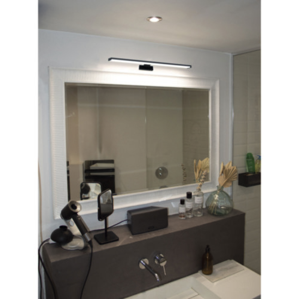 Applique LED de miroir noir 12W IP44 