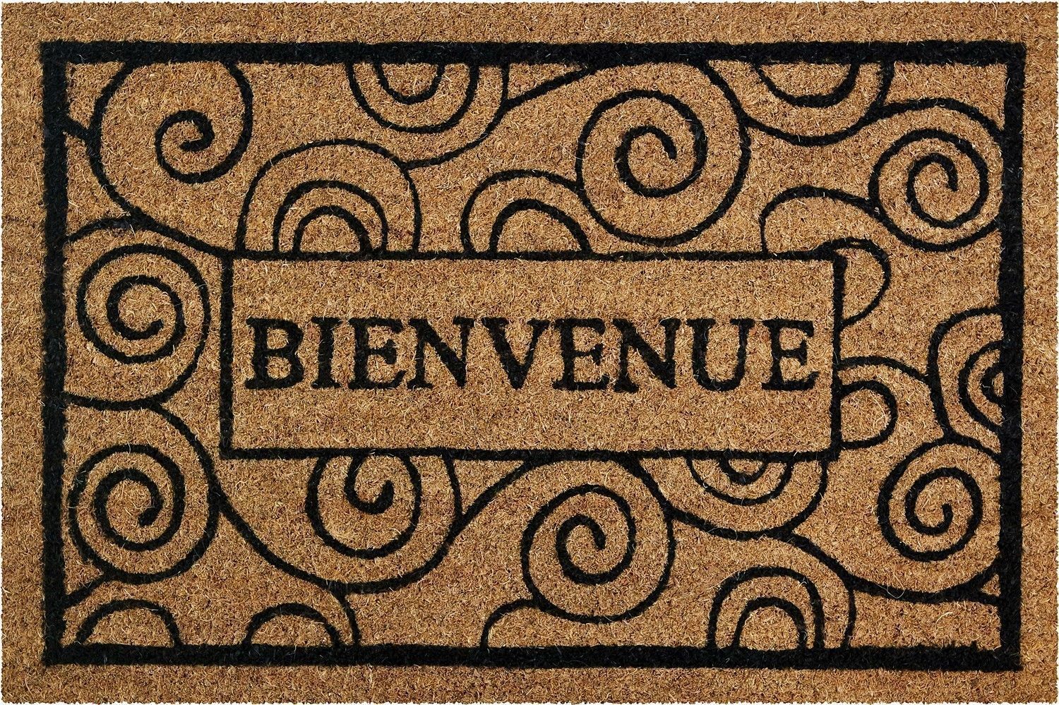 Tapis grattant coco naturel text arabesque 40x60cm