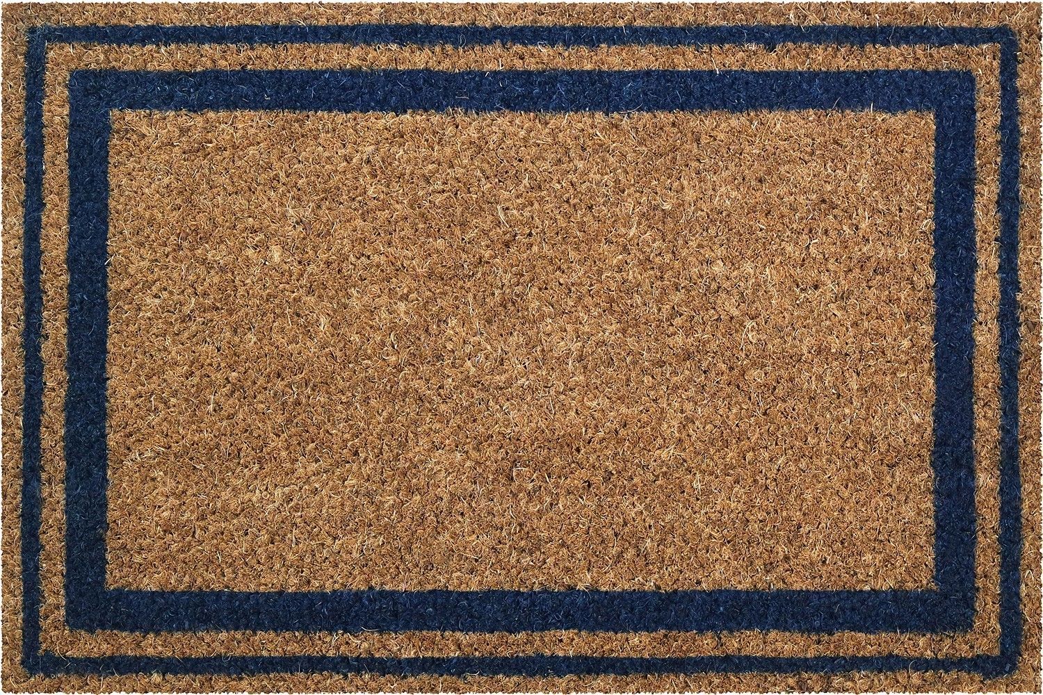 Tapis grattant coco naturel bordure bleue 40x60cm