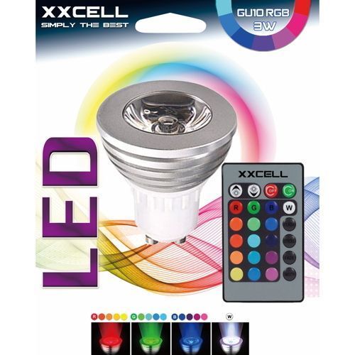 Ampoule LED réflecteur GU10 3W  RGB