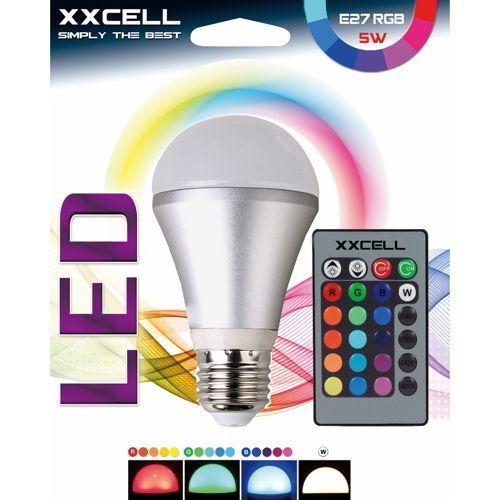 Ampoule LED standard   E27 5W RGB