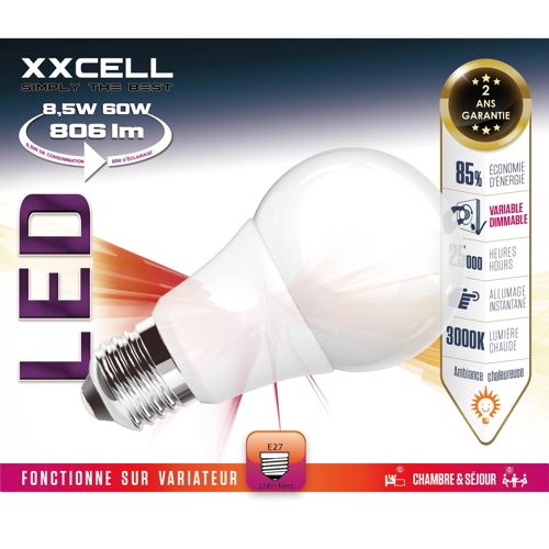 Ampoule LED standard E27 8.5W/806 lm