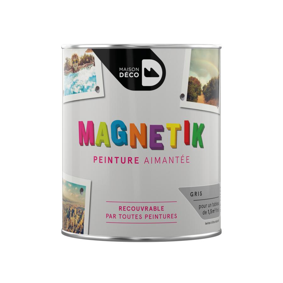 Peinture aimantée Magnetik Gris satin  0,5L - MAISON DECO