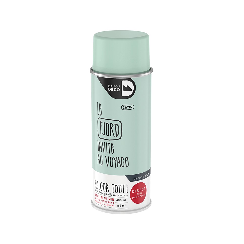 Peinture aérosol Relook Tout - Fjord satin 400 ml - MAISON DECO