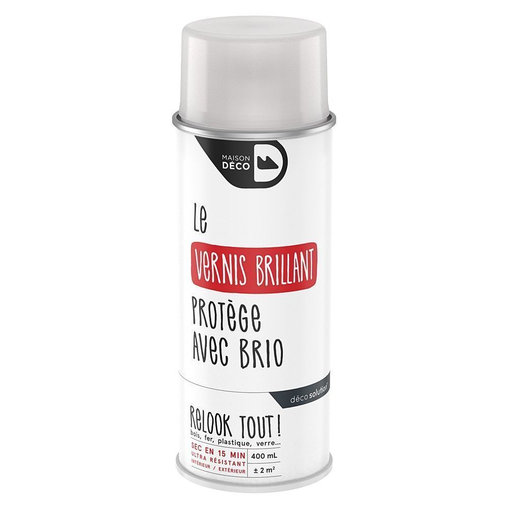 Peinture aérosol Relook Tout - Vernis brillant 400 ml - MAISON DECO