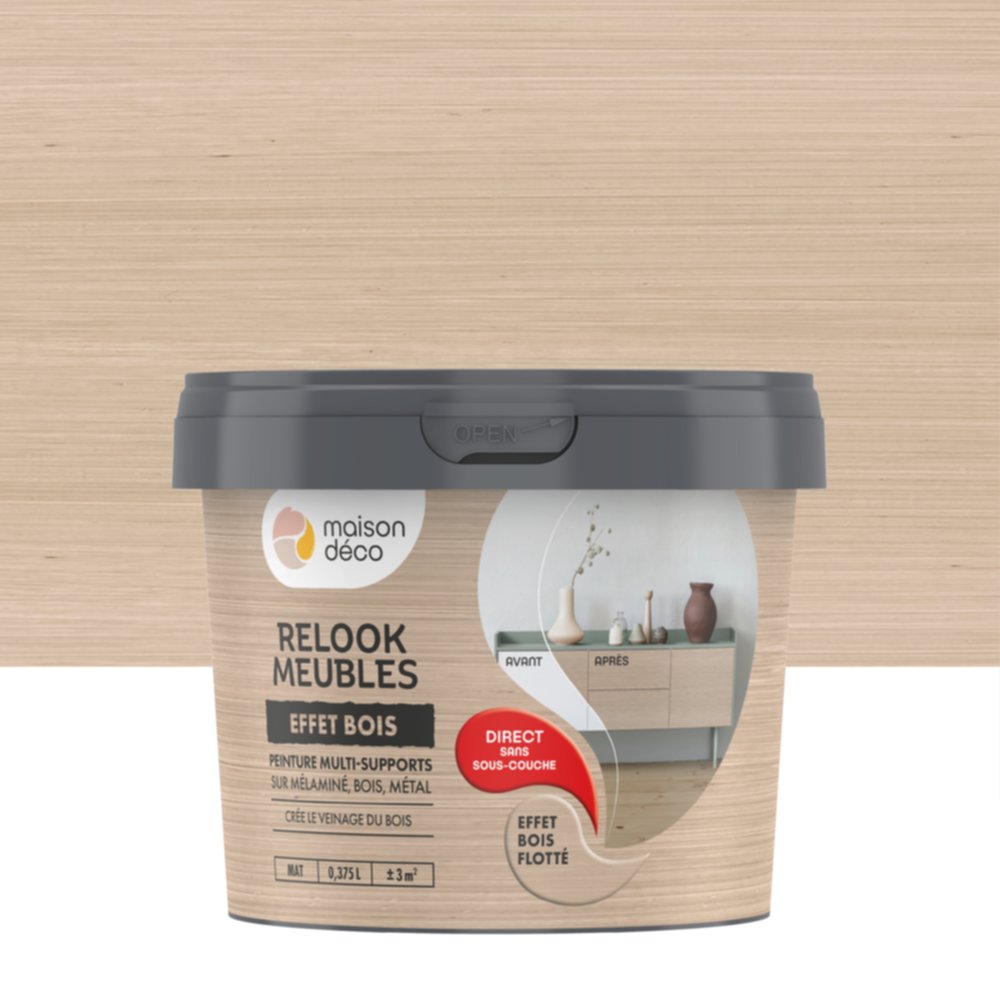 Peinture Relook meuble flotte effet bois 0,375L - MAISON DECO