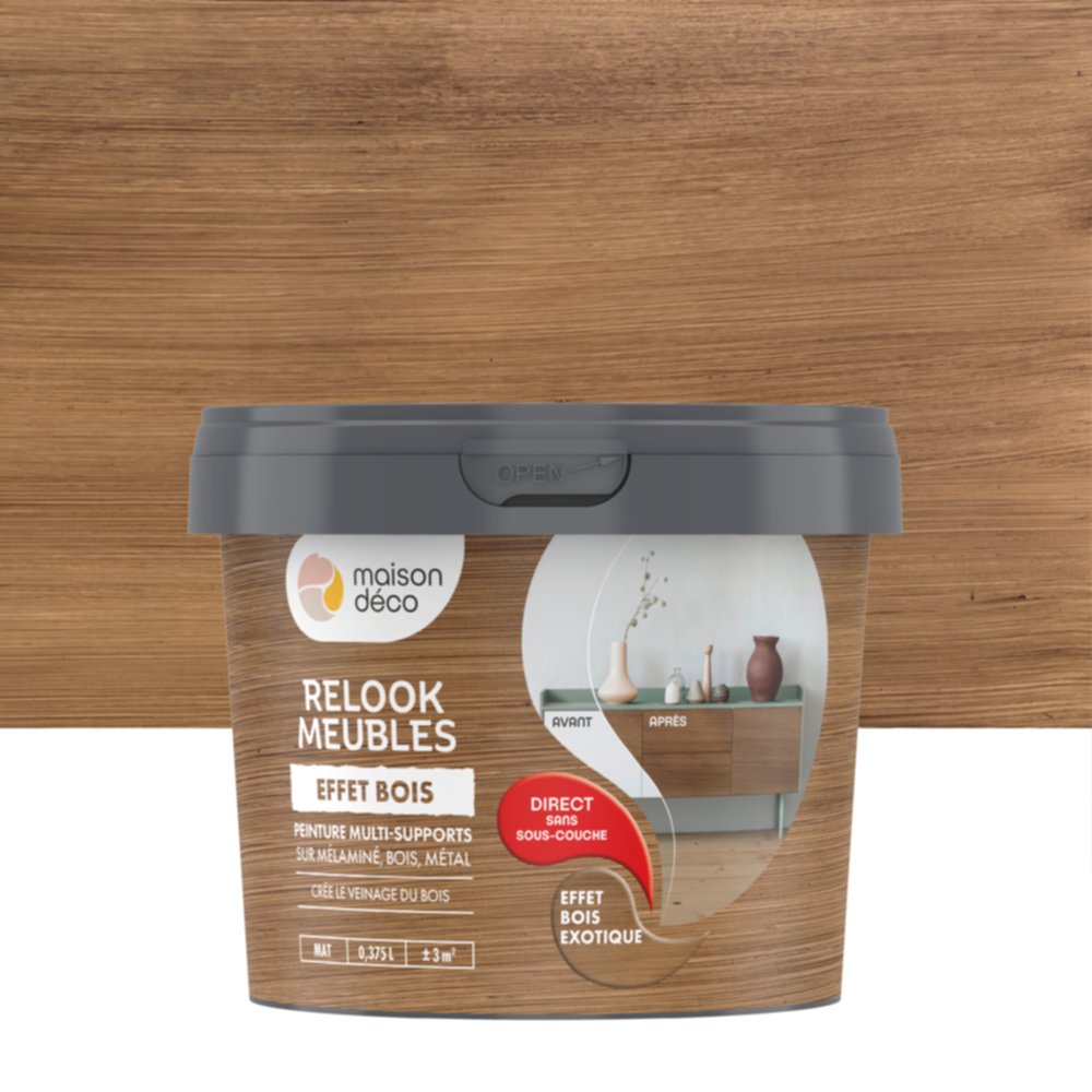 Peinture Relook meuble exotique effet bois 0,375L - MAISON DECO