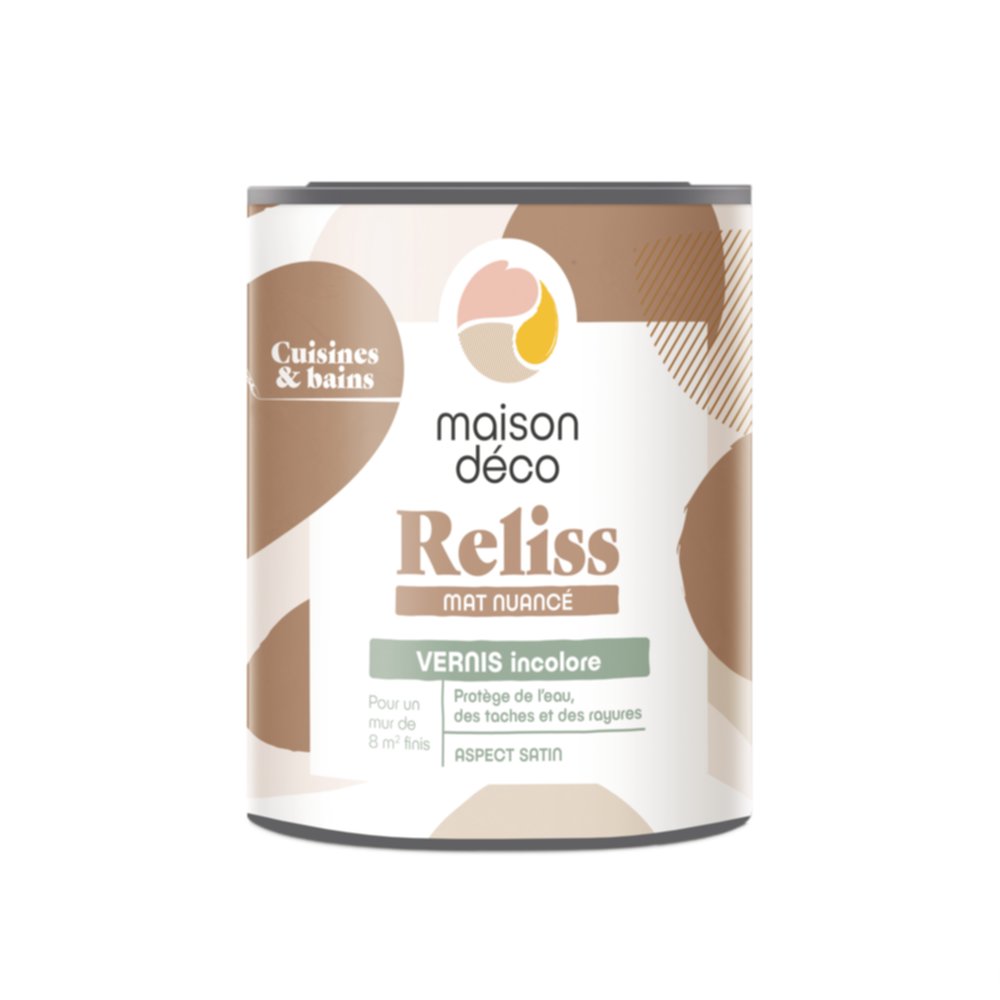 Vernis incolore Reliss satin 1L - MAISON DECO