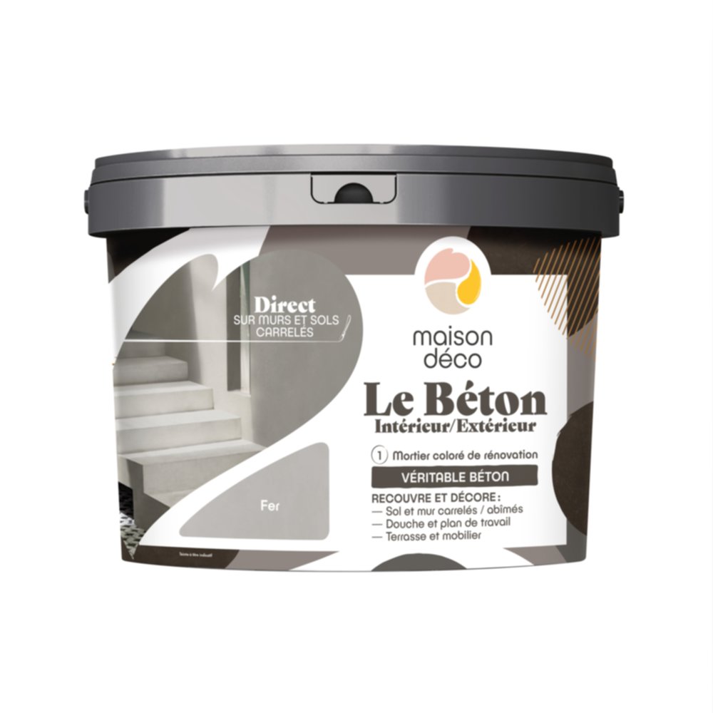 Enduit Le Béton int/ext fer 5kg - MAISON DECO