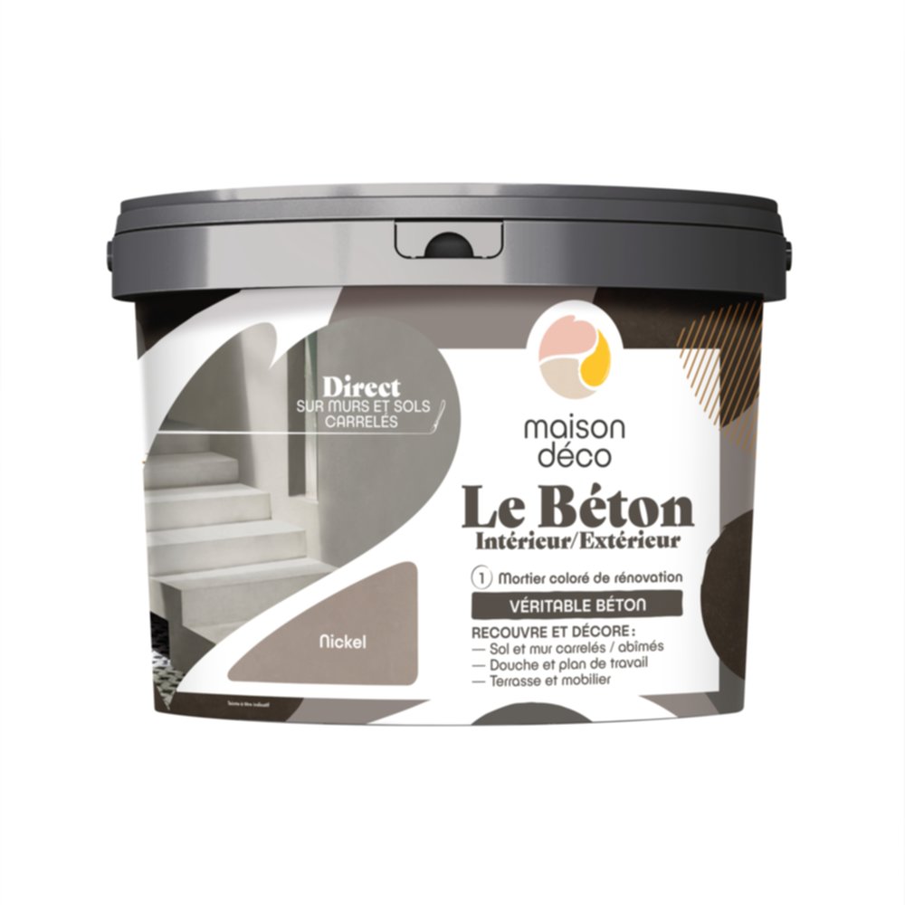 Enduit Le Béton int/ext nickel 5kg - MAISON DECO