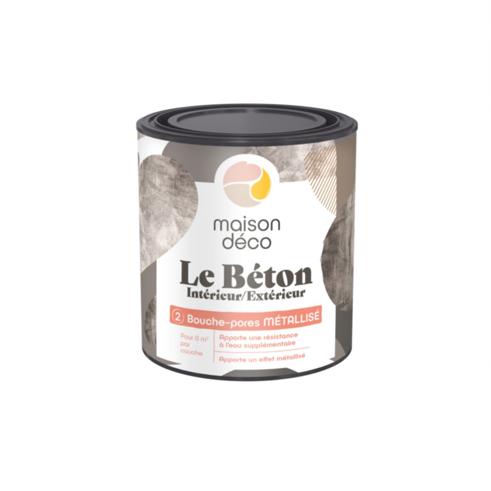 Enduit Le Béton int/ext métalisé 0,5L - MAISON DECO