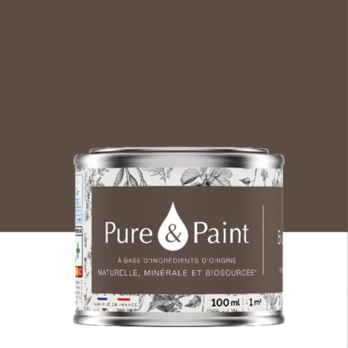 Peinture Multi-Supports Velours Brun Ours 100ml - PURE & PAINT