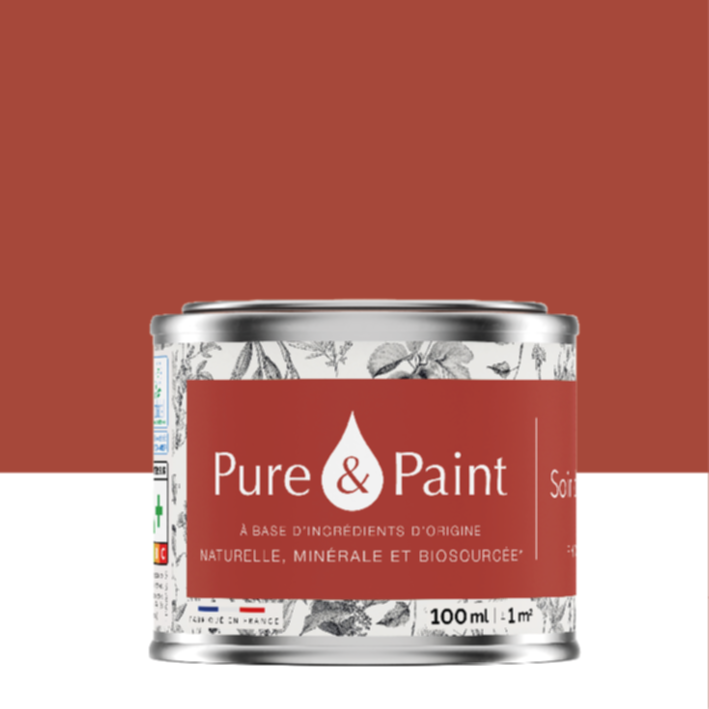 Peinture Multi-Supports Velours Soir Sienne 100ml - PURE & PAINT