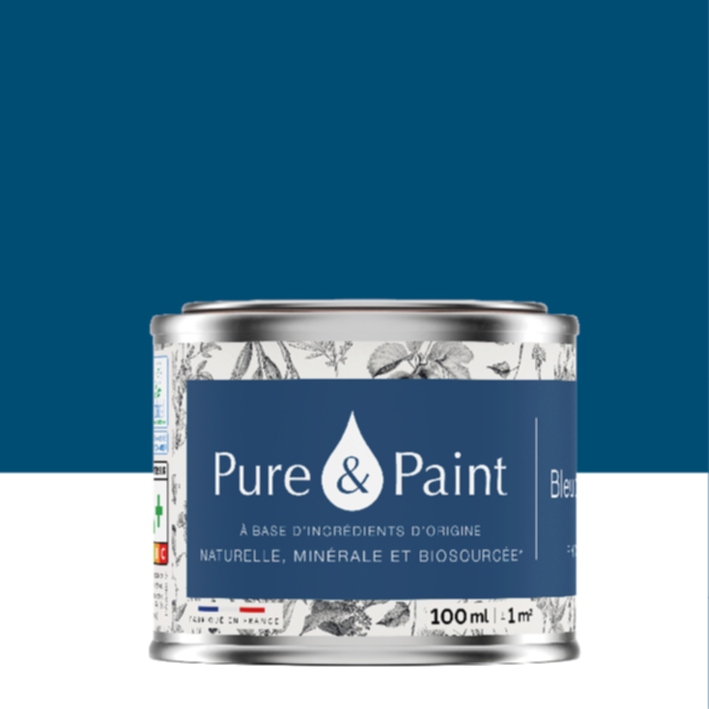 Peinture Multi-Supports Velours Bleu Suede 100ml - PURE & PAINT