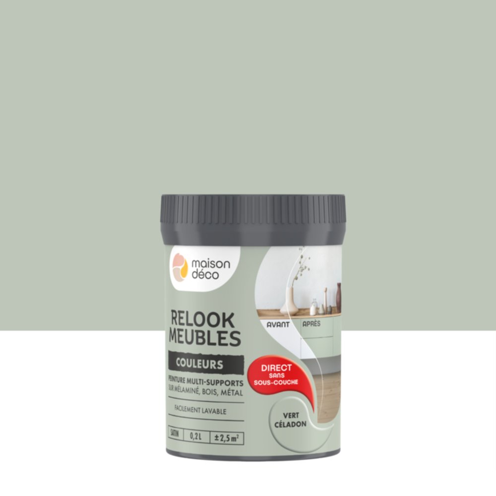 Peinture Relook Meubles Vert celadon 0,2L - MAISON DECO