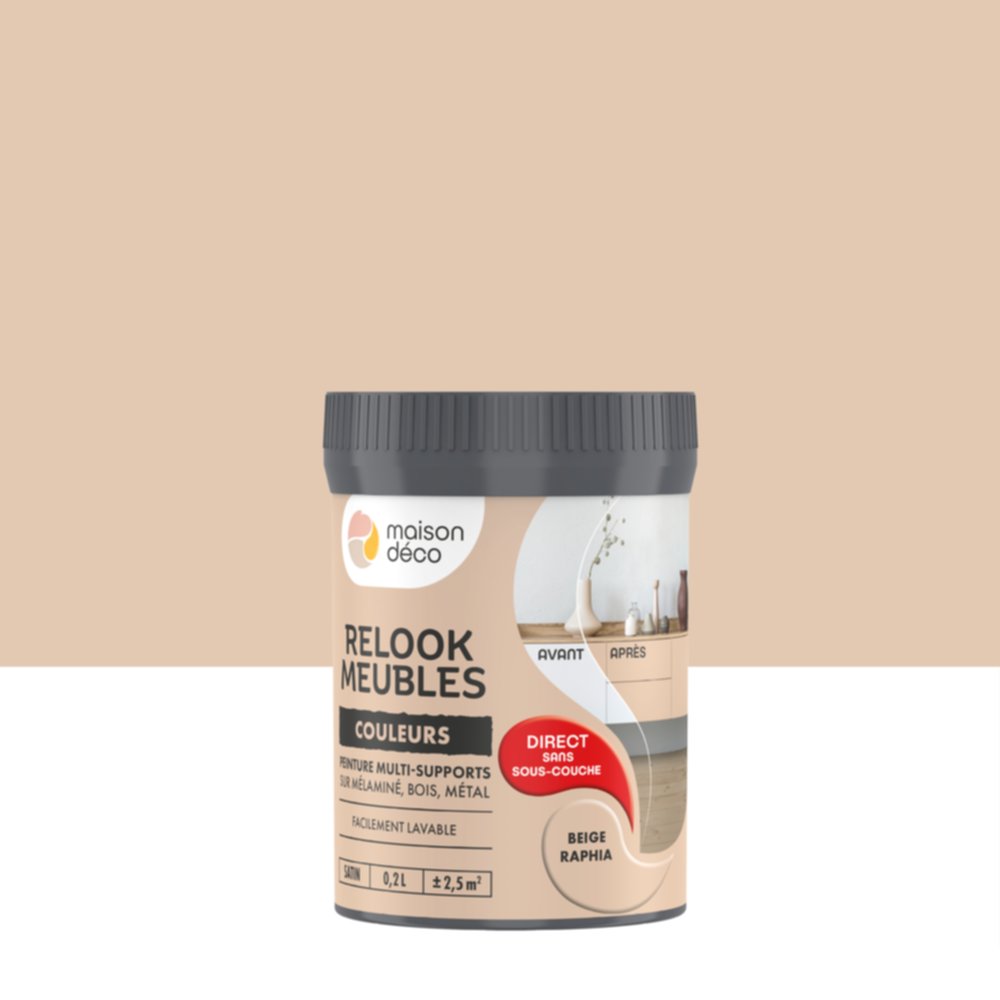 Peinture Relook Meubles Beige raphia 0,3L - MAISON DECO