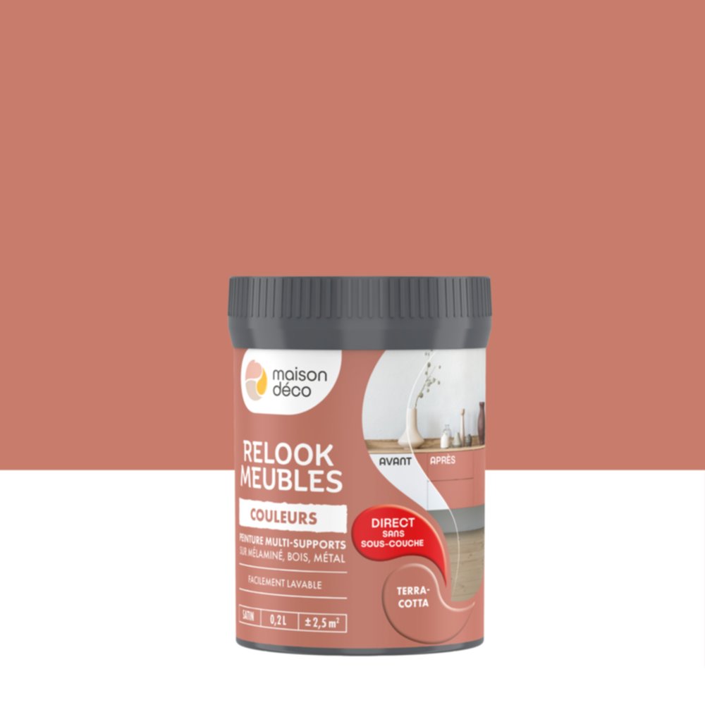 Peinture Relook Meubles Terracotta 0,2L - MAISON DECO