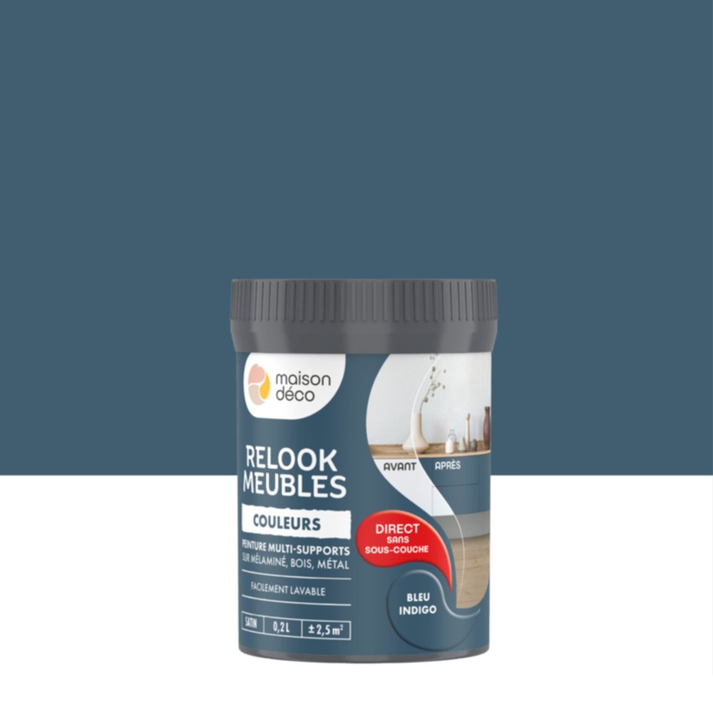 Peinture Relook Meubles Bleu indigo 0,3L - MAISON DECO