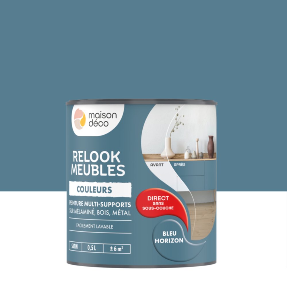 Peinture Relook Meubles Bleu horizon 0,5L - MAISON DECO