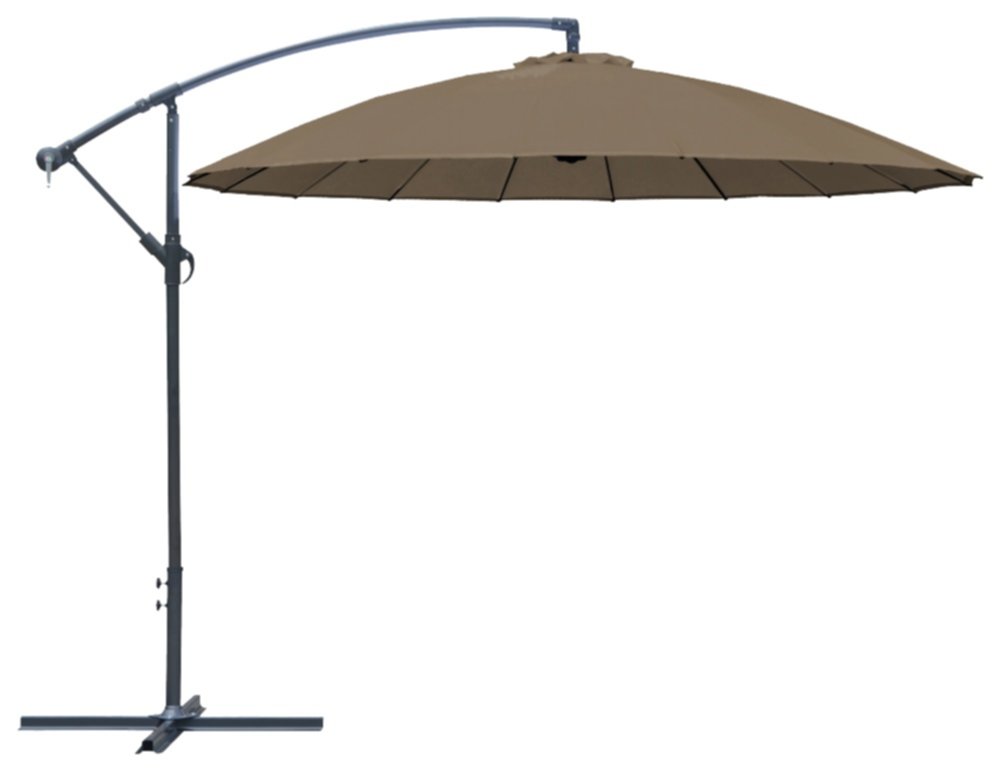 Parasol déporté Pagode Ø3m taupe - PRO LOISIRS