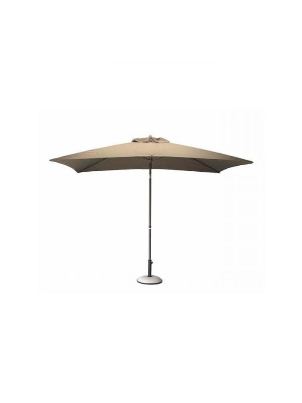 Parasol droit manivelle taupe 300x200cm - PROLOISIRS