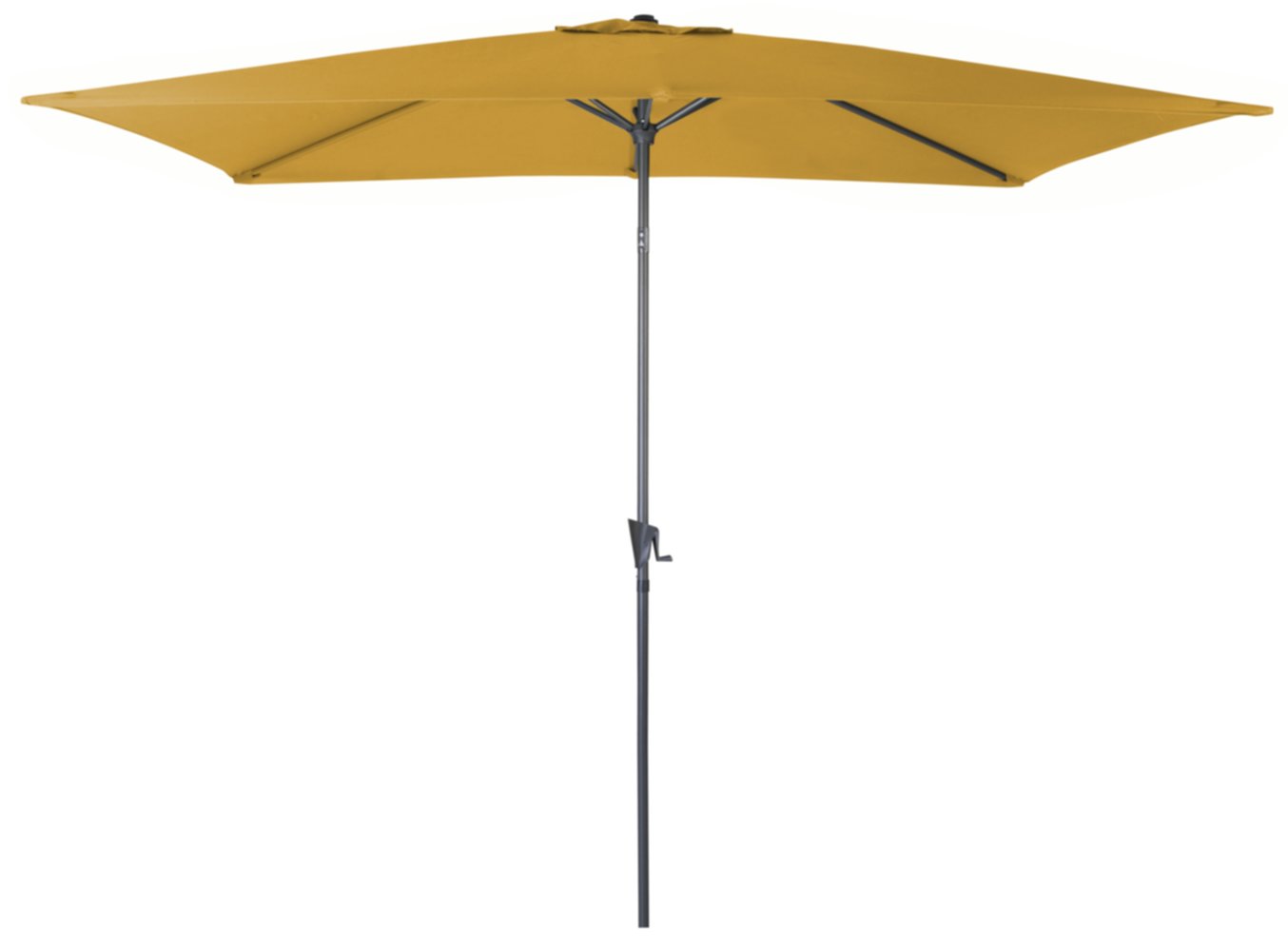 Parasol alu/acier droit 3x2/6 inclinable curry