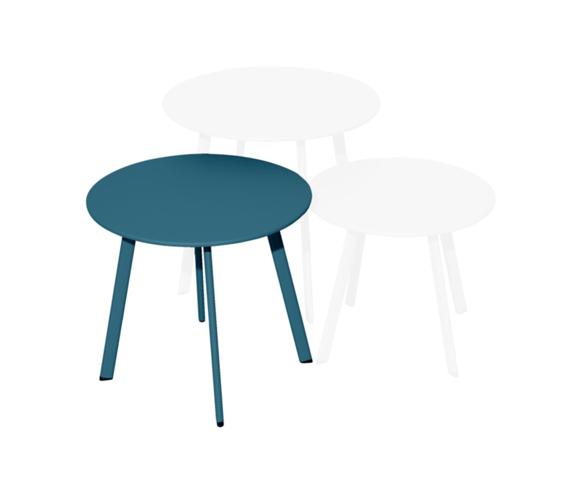 Massai table basse ø45 acier - bleu