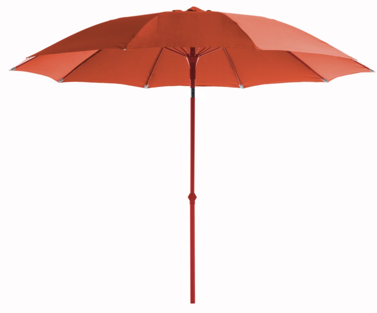 Parasol alu/fibre droit fc 270/10 inclinable mat assorti  paprika