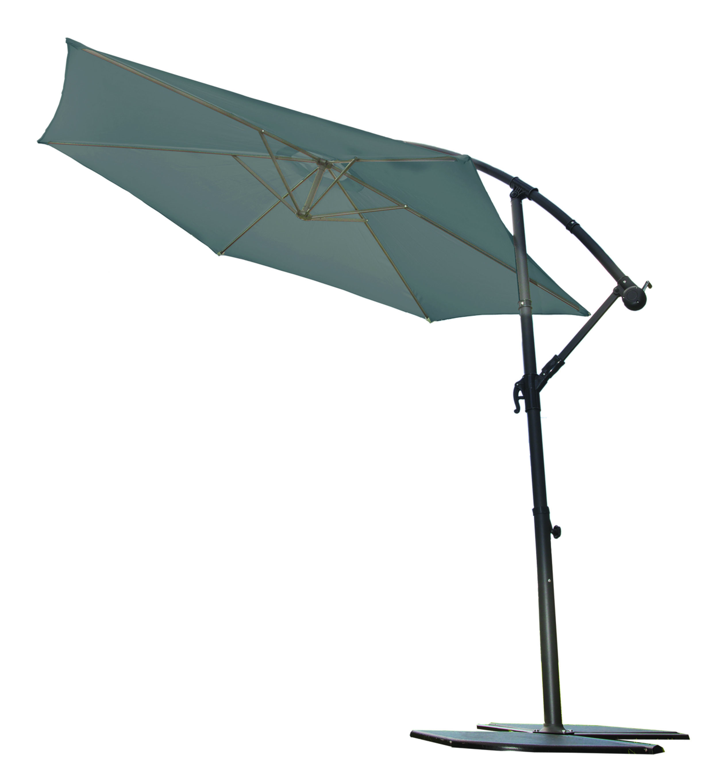 Parasol mat déporté superking 3 m anthracite