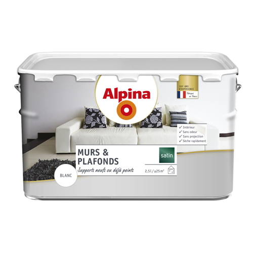 Peinture murs et plafonds 2,5 L ALPINA