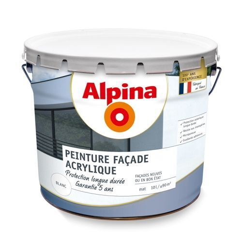 Peinture façade 10 L blanc