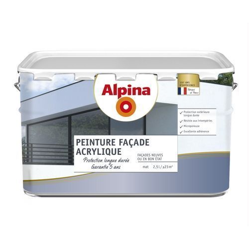 Peinture façade 2,5 L blanc