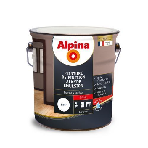 Peinture finition brillant 2,5L blanc