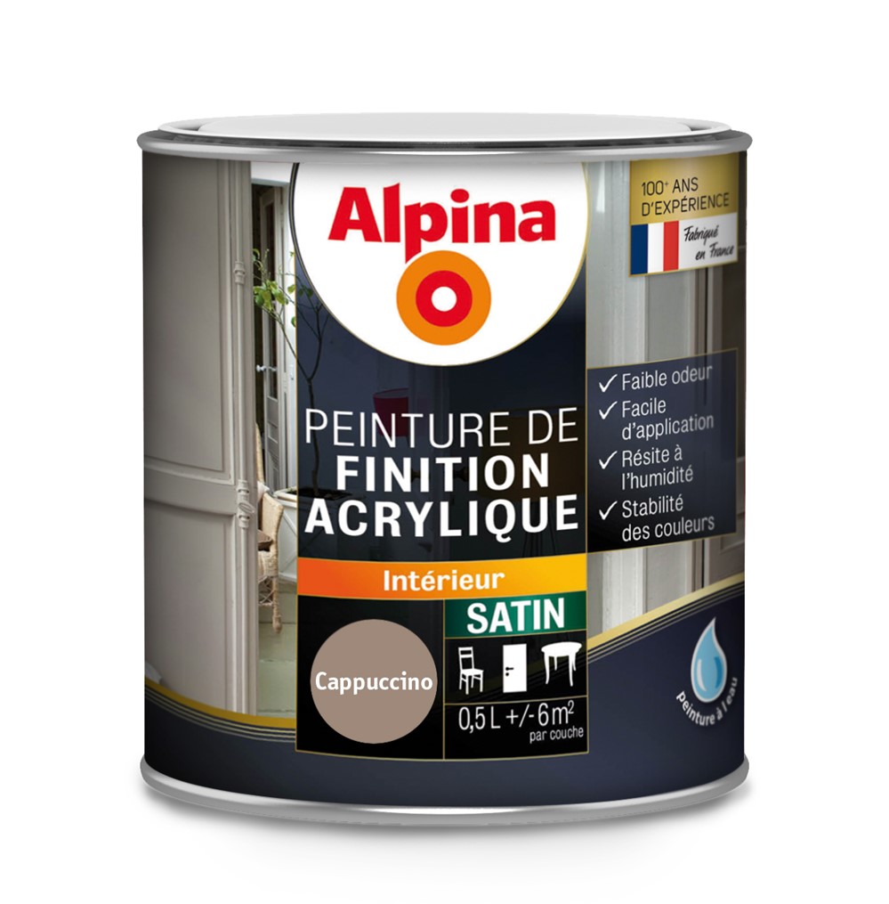 Peinture murs et boiseries 0,5L cappuccino ALPINA