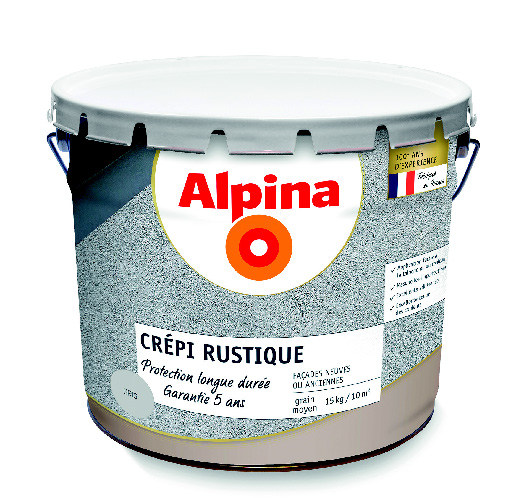 Crépi rustique 15kg gris ALPINA