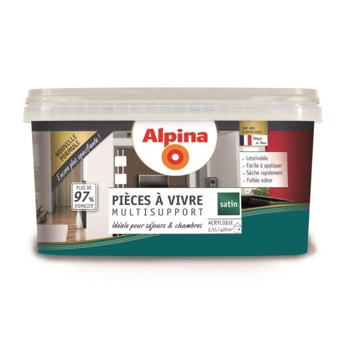 Peinture acrylique pièce à vivre émeraude 2,5L ALPINA