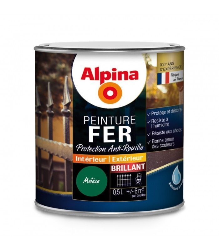 Peinture fer 0,5L mélèze ALPINA