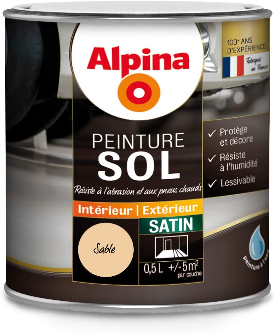 Peinture sol intérieur/extérieur 2,5L sable satin ALPINA